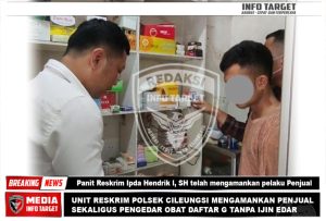 Unit Reskrim Polsek Cileungsi Mengamankan Penjual Sekaligus Pengedar Obat Daftar G Tanpa Ijin Edar