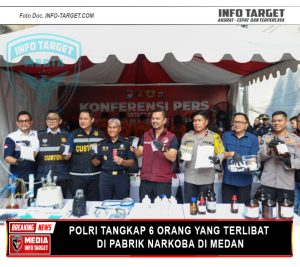 Polri Tangkap 6 Orang yang Terlibat di Pabrik Narkoba di Medan