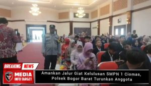 Amankan Jalur Giat Kelulusan SMPN 1 Ciomas, Polsek Bogor Barat Turunkan Anggota