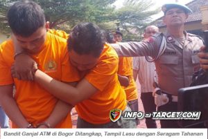 Bandit Ganjal ATM di Bogor Ditangkap, Tampil Lesu dengan Seragam Tahanan