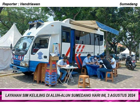 JANGAN LEWATKAN LAYANAN SIM KELILING DI ALUN-ALUN SUMEDANG HARI INI, 3 AGUSTUS 2024