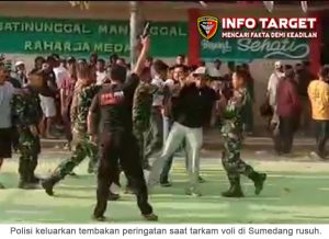 Pertandingan Voli Antar-Desa di Sumedang Berujung Ricuh, Polisi Terpaksa Tembakkan Peringatan