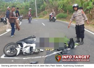 Menghindari Mobil, Pengendara Motor Tewas Terlindas Truk di Sukabumi