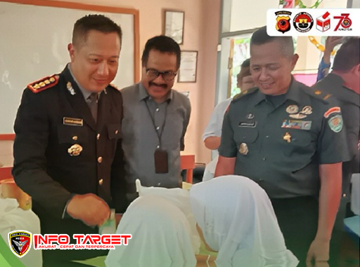 POLRESTA BANDUNG TERUS KAWAL, UJI COBA PROGRAM MAKANAN BERGIZI GRATIS DI KABUPATEN BANDUNG.