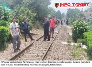 Kecelakaan Tragis, Warga Sukabumi Tewas Setelah Tertabrak Kereta Api Pangrango