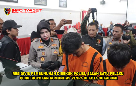 RESIDIVIS PEMBUNUHAN DIBEKUK POLISI, SALAH SATU PELAKU PENGEROYOKAN KOMUNITAS VESPA DI KOTA SUKABUMI