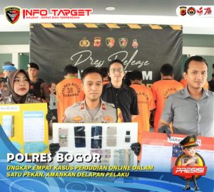 Polres Bogor Bongkar Empat Kasus Perjudian Online, 8 Pelaku Ditangkap dalam Seminggu