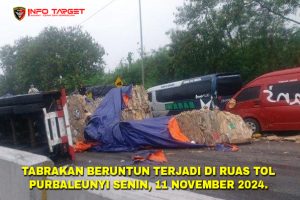 Tragedi Kecelakaan Beruntun di Tol Cipularang. Beberapa Kendaraan Terlibat Usai Truk Trailer Terbalik