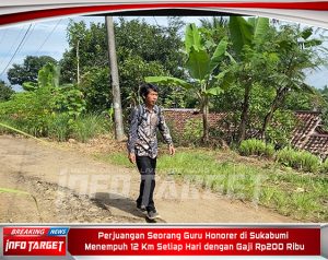 Perjuangan Seorang Guru Honorer di Sukabumi, Menempuh 12 Km Setiap Hari dengan Gaji Rp200 Ribu
