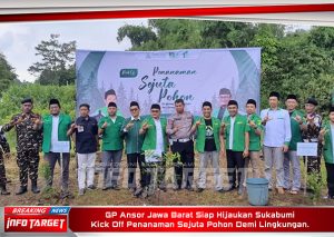 GP Ansor Jawa Barat Siap Hijaukan Sukabumi, Kick Off Penanaman Sejuta Pohon Demi Lingkungan.