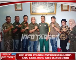 MICHEL A.WILSON, KETUA BARISAN BENTENG RAYA PADJAJARAN (BBRP), KEMBALI BERKIBAR. SATU VISI DAN MISI DALAM SATU KOMANDO