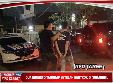 DUA BIKERS DITANGKAP SETELAH BENTROK DI SUKABUMI JAWA BARAT.