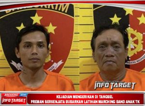 KEJADIAN MENGERIKAN DI TANGSEL, PREMAN BERSENJATA BUBARKAN LATIHAN MARCHING BAND ANAK TK