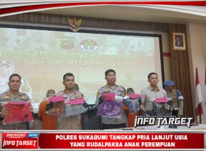 POLRES SUKABUMI TANGKAP PRIA LANJUT USIA YANG RUDALPAKSA ANAK PEREMPUAN