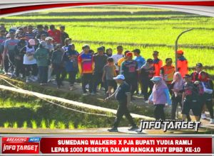 SUMEDANG WALKERS X PJA BUPATI YUDIA RAMLI LEPAS 1000 PESERTA DALAM RANGKA HUT BPBD KE-10