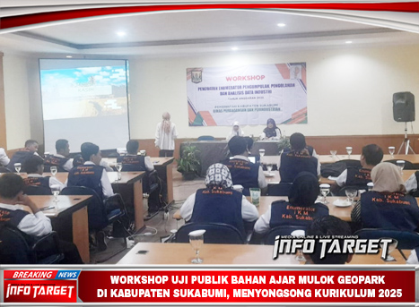 WORKSHOP UJI PUBLIK BAHAN AJAR MULOK GEOPARK DI KABUPATEN SUKABUMI, MENYONGSONG KURIKULUM 2025