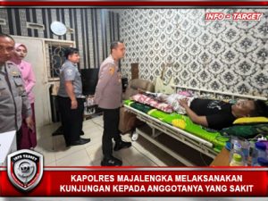 KAPOLRES MAJALENGKA MELAKSANAKAN KUNJUNGAN KEPADA ANGGOTANYA YANG SAKIT