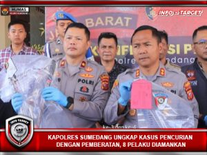 Kapolres Sumedang Ungkap Kasus Pencurian dengan Pemberatan, 8 Pelaku Diamankan
