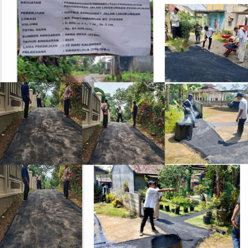 Melalui Dana Desa TA.2025 Tahap Satu Jalan Setapak Impian Warga Terwujud,dan masyarakat Desa Kadununggal Bantah Tuduhan Penggunaan Aspal KW