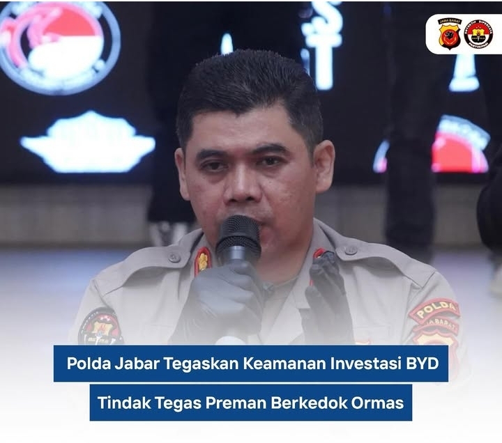 Polda Jabar Tegaskan Keamanan Investasi BYD, Tindak Tegas Preman Berkedok Ormas