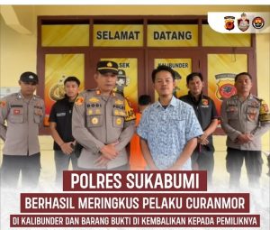 Polisi Sukabumi Serahkan Motor Curian Kepada Pemiliknya