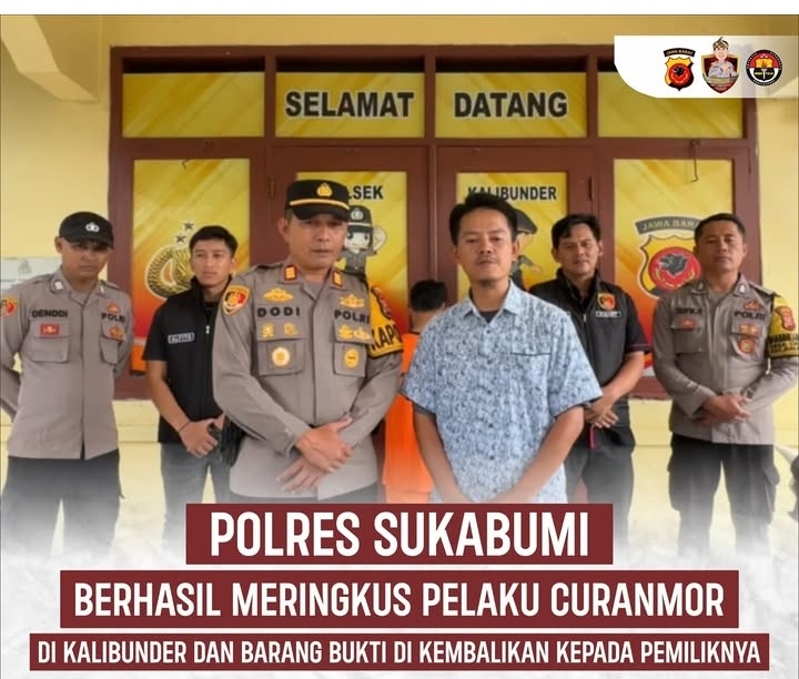 Polisi Sukabumi Serahkan Motor Curian Kepada Pemiliknya