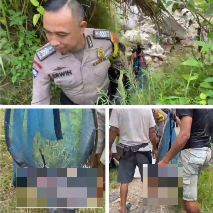 MAYAT BAYI LAKI-LAKI DITEMUKAN MENGAPUNG DI PINTU AIR SUNGAI CICATIH SUKABUMI