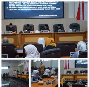 PARIPURNA DPRD, AGENDA JAWABAN BUPATI TERHADAP PANDANGAN UMUM FRAKSI ATAS RAPERDA RPJMD 2025-2029