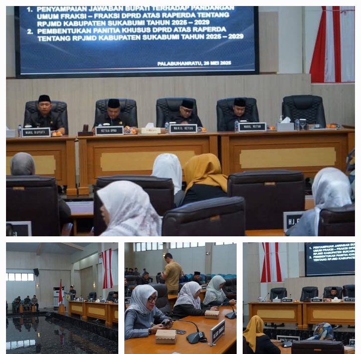 PARIPURNA DPRD, AGENDA JAWABAN BUPATI TERHADAP PANDANGAN UMUM FRAKSI ATAS RAPERDA RPJMD 2025-2029