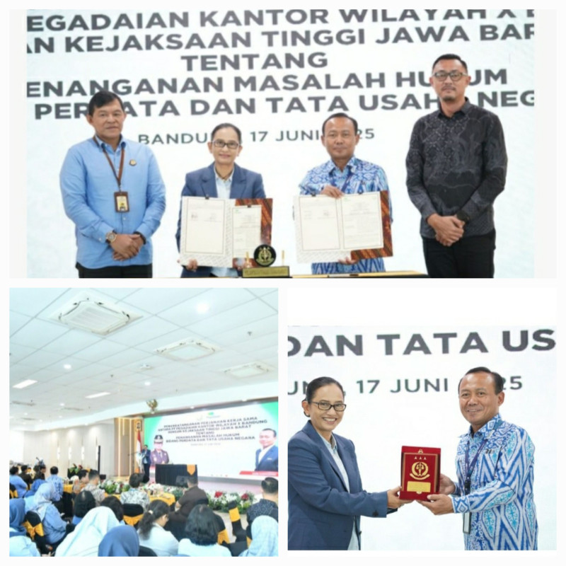Kejaksaan Tinggi jawa Barat Jalin Kerjasama dengan PT. Pegadaian Kantor Wilayah X Bandung Untuk Tangani Permasalahan Hukum Perdata dan TUN