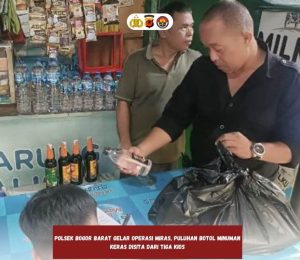 Polsek Bogor Barat Gelar Operasi Miras, Puluhan Botol Minuman Keras Disita