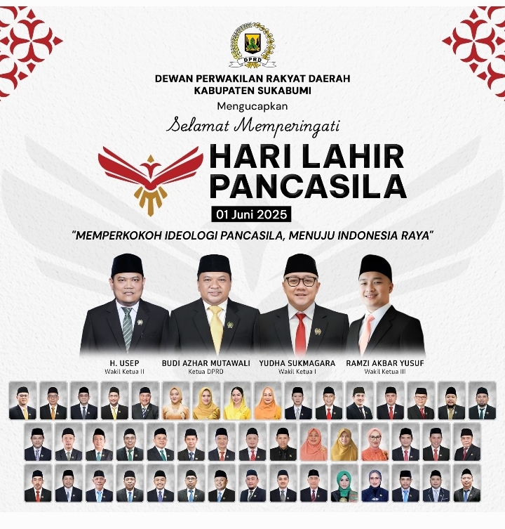 DPRD KABUPATEN SUKABUMI TEGUHKAN KOMITMEN KEBANGSAAN DI HARI LAHIR PANCASILA 1 JUNI 2025