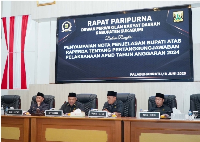 Rapat Paripurna Dewan Perwakilan Rakyat Daerah Kabupaten Sukabumi Ke-21 Tahun Sidang 2025