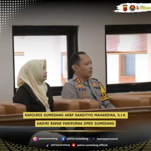 Kapolres Sumedang Hadiri Rapat Paripurna DPRD Sumedang