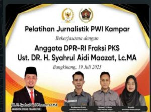 Digelar Besok, PWI Kampar Gandeng Anggota DPR RI Laksanakan Pelatihan