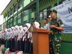 DANDIM 0622 KABUPATEN SUKABUMI TEKANKAN SISWA BARU SMAN 1 PALABUHANRATU SIAP JADI GENERASI EMAS 2045