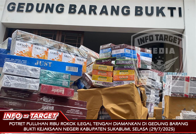 DUA PEDAGANG DI SUKABUMI DITANGKAP JUAL RIBUAN SLOP ROKOK ILEGAL, NEGARA RUGI RP 1,9 MILIAR