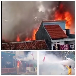 KEBAKARAN MELANDA PERUMAHAN DI JALAN CILENTAH BANDUNG