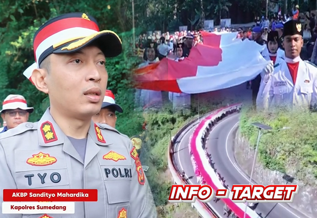 BENDERA MERAH PUTIH SEPANJANG 1 KILOMETER MEMBENTANG DI CADAS PANGERAN SUMEDANG, SIMBOL PERLAWANAN DAN CINTA TANAH AIR