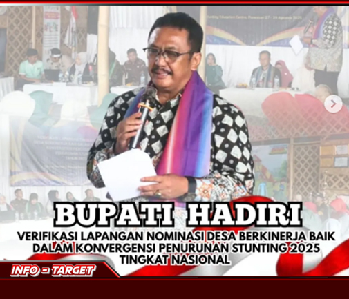 BUPATI HADIRI VERIFIKASI LAPANGAN NOMINASI DESA BERKINERJA BAIK DALAM KONVERGENSI PENURUNAN STUNTING 2025 TINGKAT NASIONAL