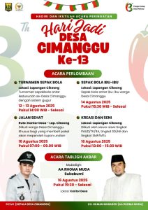 DEMI KEPALA DESA CIMANGGU MEMPERINGATI HARI JADI KE-13, DESA CIMANGGU GELAR SERANGKAIAN ACARA MERIAH UNTUK WARGA