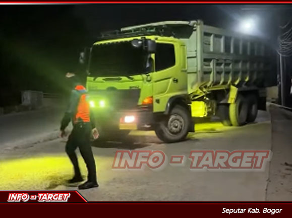 SOPIR TRUK TAMBANG PARUNGPANJANG ANCAM NYAWA PETUGAS DISHUB BOGOR