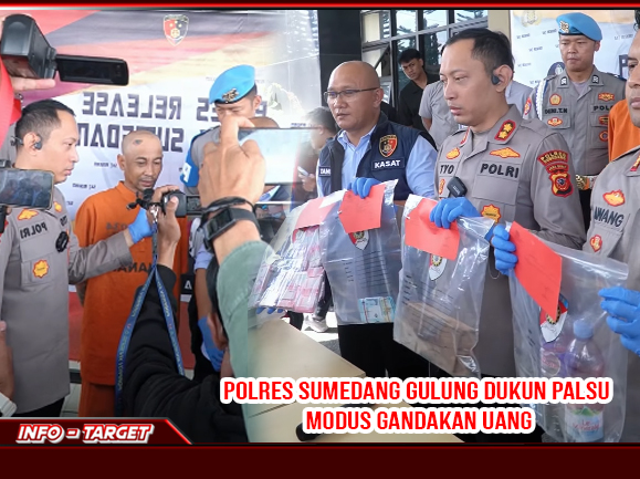 POLRES SUMEDANG GULUNG DUKUN PALSU MODUS GANDAKAN UANG