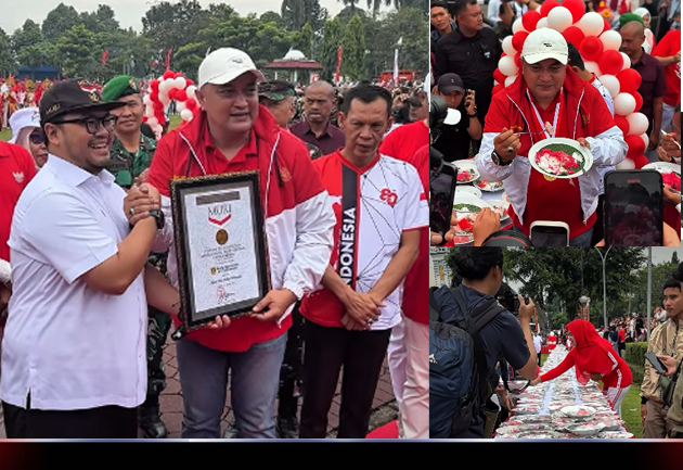BOGOR RAIH REKOR DUNIA MURI PENYAJIAN TALAS KUKUS TERBANYAK, JADI KADO SPESIAL HUT RI KE-80