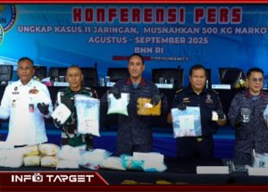 SIARAN PERS OPERASI SENYAP BNN RI, 18 HARI, 11 TITIK, 11 JARINGAN RUNTUH