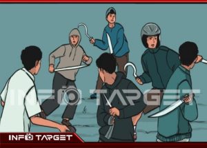 EMPAT REMAJA DI BOGOR DICIDUK POLISI SAAT DIDUGA AKAN TAWURAN, CELURIT IKUT DIAMANKAN