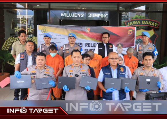 POLRES SUMEDANG TANGKAP KOMPLOTAN PELAKU PEMBOBOLAN SEJUMLAH SEKOLAH, ENAM ORANG DIBEKUK